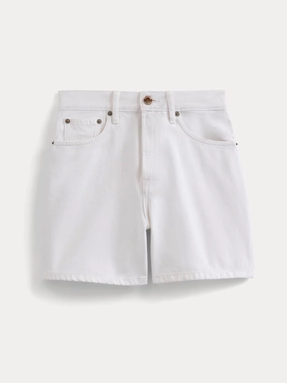 NWT Everlane Way-High A-Line Denim Short White 28